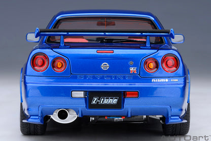 AUTOart 2001 Nissan Skyline GT-R (R34) Z-Tune Bayside Blue 1:18