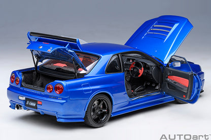 AUTOart 2001 Nissan Skyline GT-R (R34) Z-Tune Bayside Blue 1:18