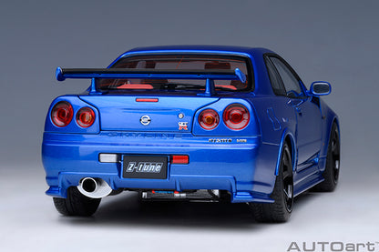 AUTOart 2001 Nissan Skyline GT-R (R34) Z-Tune Bayside Blue 1:18