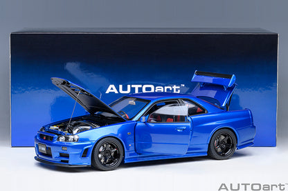 AUTOart 2001 Nissan Skyline GT-R (R34) Z-Tune Bayside Blue 1:18