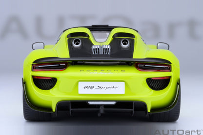 AUTOart Porsche 918 Spyder w/ Weissach Pkg Acid Green 1:18