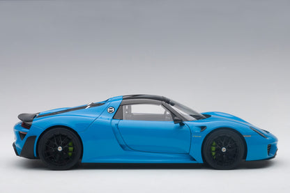 AUTOart Porsche 918 Spyder w/ Weissach Pkg Riviera Blue 1:18