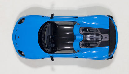 AUTOart Porsche 918 Spyder w/ Weissach Pkg Riviera Blue 1:18