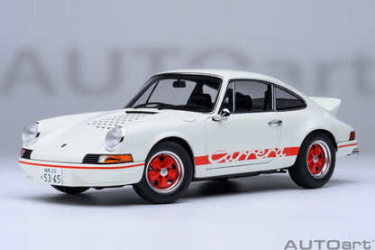 AUTOart Porsche 911 Carrera 2.7 RS Grand Prix White w/ Red "The Circuit Wolf" 1:18