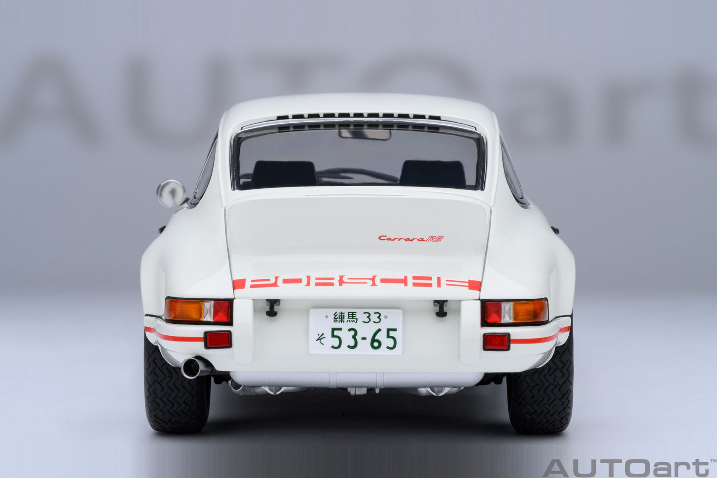 AUTOart Porsche 911 Carrera 2.7 RS Grand Prix White w/ Red "The Circuit Wolf" 1:18