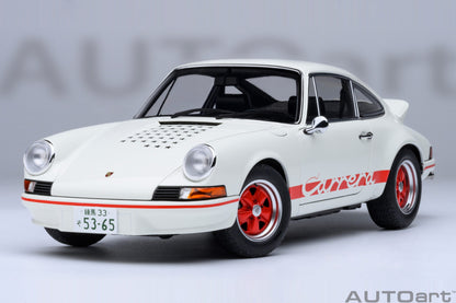 AUTOart Porsche 911 Carrera 2.7 RS Grand Prix White w/ Red "The Circuit Wolf" 1:18