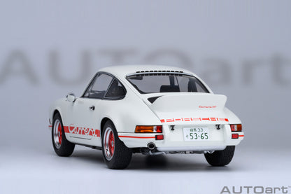 AUTOart Porsche 911 Carrera 2.7 RS Grand Prix White w/ Red "The Circuit Wolf" 1:18