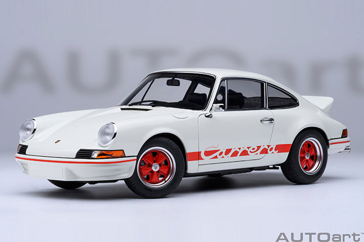 AUTOart Porsche 911 Carrera 2.7 RS Grand Prix White w/ Red Deco and Wheels 1:18