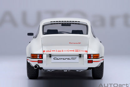 AUTOart Porsche 911 Carrera 2.7 RS Grand Prix White w/ Red Deco and Wheels 1:18