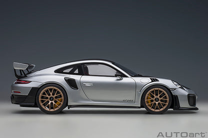 AUTOart Porsche 911 991.2 GT2 RS w/ Weissach Pkg GT Silver Metallic 1:18