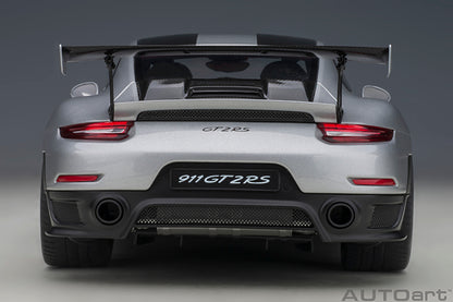 AUTOart Porsche 911 991.2 GT2 RS w/ Weissach Pkg GT Silver Metallic 1:18