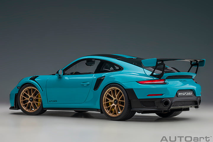 AUTOart Porsche 911 991.2 GT2 RS w/ Weissach Pkg Miami Blue 1:18