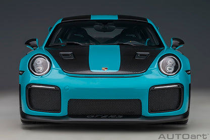 AUTOart Porsche 911 991.2 GT2 RS w/ Weissach Pkg Miami Blue 1:18