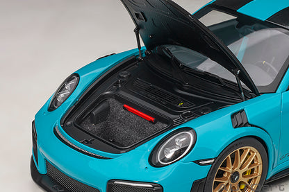 AUTOart Porsche 911 991.2 GT2 RS w/ Weissach Pkg Miami Blue 1:18