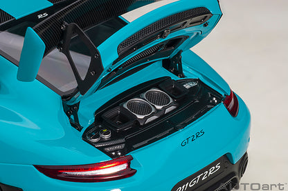 AUTOart Porsche 911 991.2 GT2 RS w/ Weissach Pkg Miami Blue 1:18