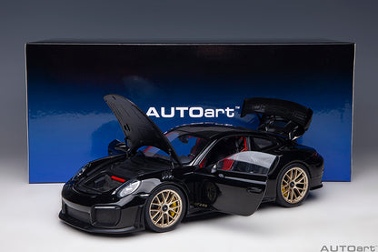 AUTOart Porsche 911 991.2 GT2 RS w/ Weissach Pkg Black 1:18