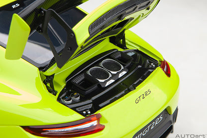 AUTOart Porsche 911 991.2 GT2 RS w/ Weissach Pkg Acid Green 1:18