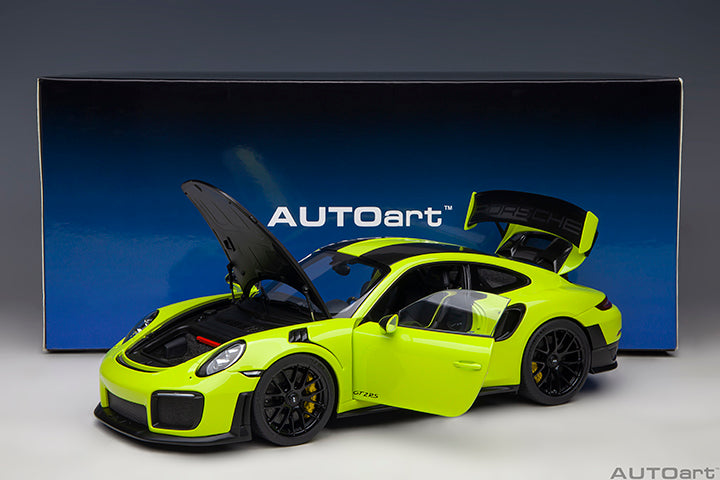 AUTOart Porsche 911 991.2 GT2 RS w/ Weissach Pkg Acid Green 1:18