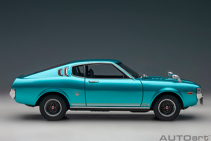 AUTOart 1973 Toyota Celica Liftback 2000GT (RA25) Turquoise Blue Metallic 1:18