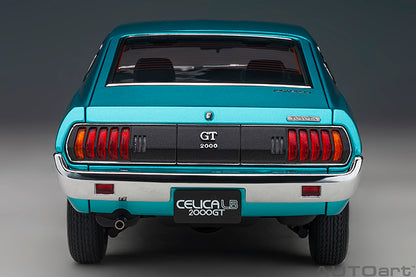 AUTOart 1973 Toyota Celica Liftback 2000GT (RA25) Turquoise Blue Metallic 1:18