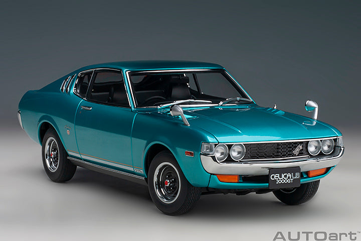 AUTOart 1973 Toyota Celica Liftback 2000GT (RA25) Turquoise Blue Metallic 1:18