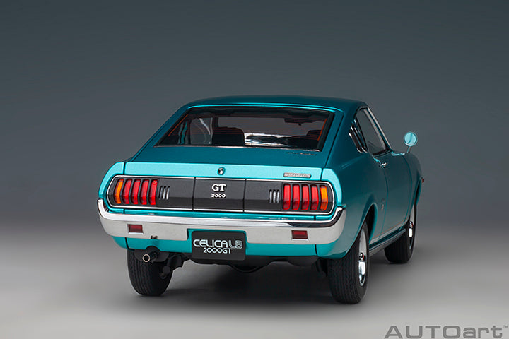 AUTOart 1973 Toyota Celica Liftback 2000GT (RA25) Turquoise Blue Metallic 1:18