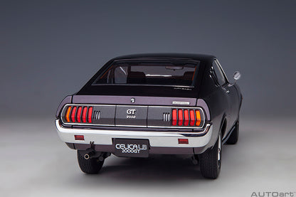 AUTOart 1973 Toyota Celica Liftback 2000GT (RA25) Dark Purple Metallic 1:18