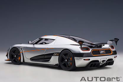 AUTOart Koenigsegg Agera RS Spyder Moon Silver & Carbon Black w/ Orange Accents 1:18