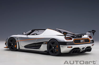 AUTOart Koenigsegg Agera RS Spyder Moon Silver & Carbon Black w/ Orange Accents 1:18