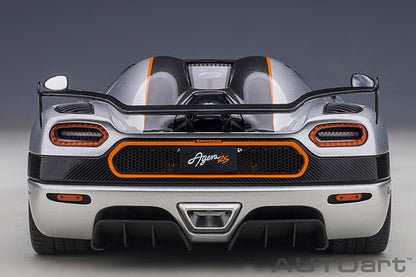 AUTOart Koenigsegg Agera RS Spyder Moon Silver & Carbon Black w/ Orange Accents 1:18