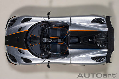 AUTOart Koenigsegg Agera RS Spyder Moon Silver & Carbon Black w/ Orange Accents 1:18