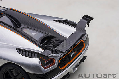 AUTOart Koenigsegg Agera RS Spyder Moon Silver & Carbon Black w/ Orange Accents 1:18