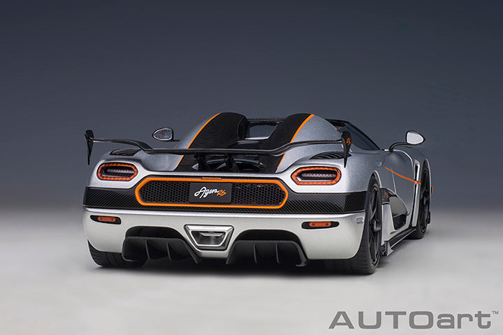 AUTOart Koenigsegg Agera RS Spyder Moon Silver & Carbon Black w/ Orange Accents 1:18