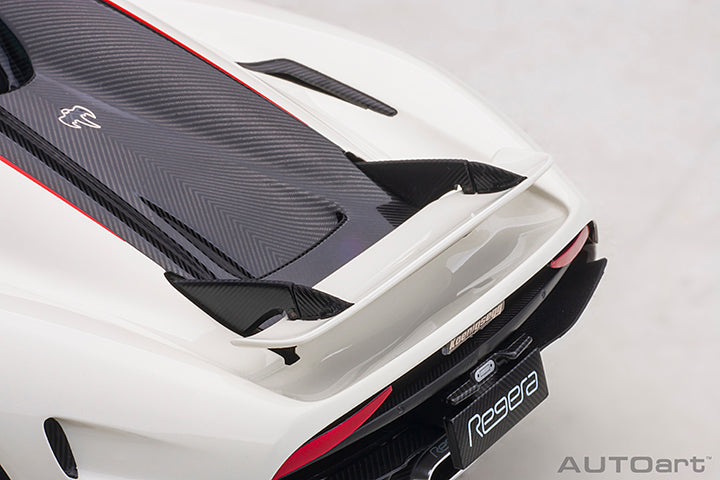 AUTOart Koenigsegg Regera White w/ Carbon Black and Red Accents 1:18