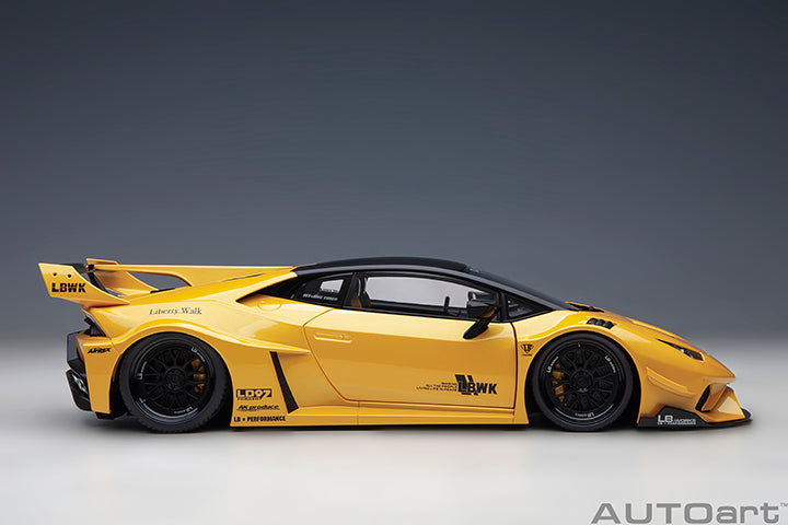 AUTOart Lamborghini Huracan GT Liberty Walk LB Silhouette Works Yellow Metallic 1:18