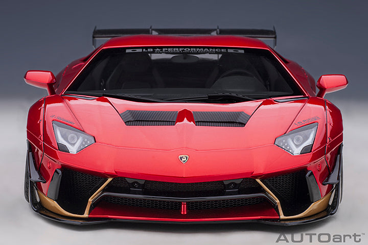 AUTOart Lamborghini Aventador Liberty Walk LB-Works, Limited Edition, Hyper Red w/ Gold Accents 1:18