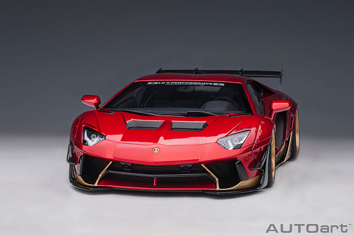 AUTOart Lamborghini Aventador Liberty Walk LB-Works, Limited Edition, Hyper Red w/ Gold Accents 1:18