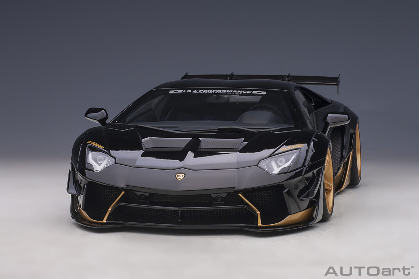 AUTOart Lamborghini Aventador Liberty Walk LB-Works, Limited Edition, Black w/ Gold 1:18