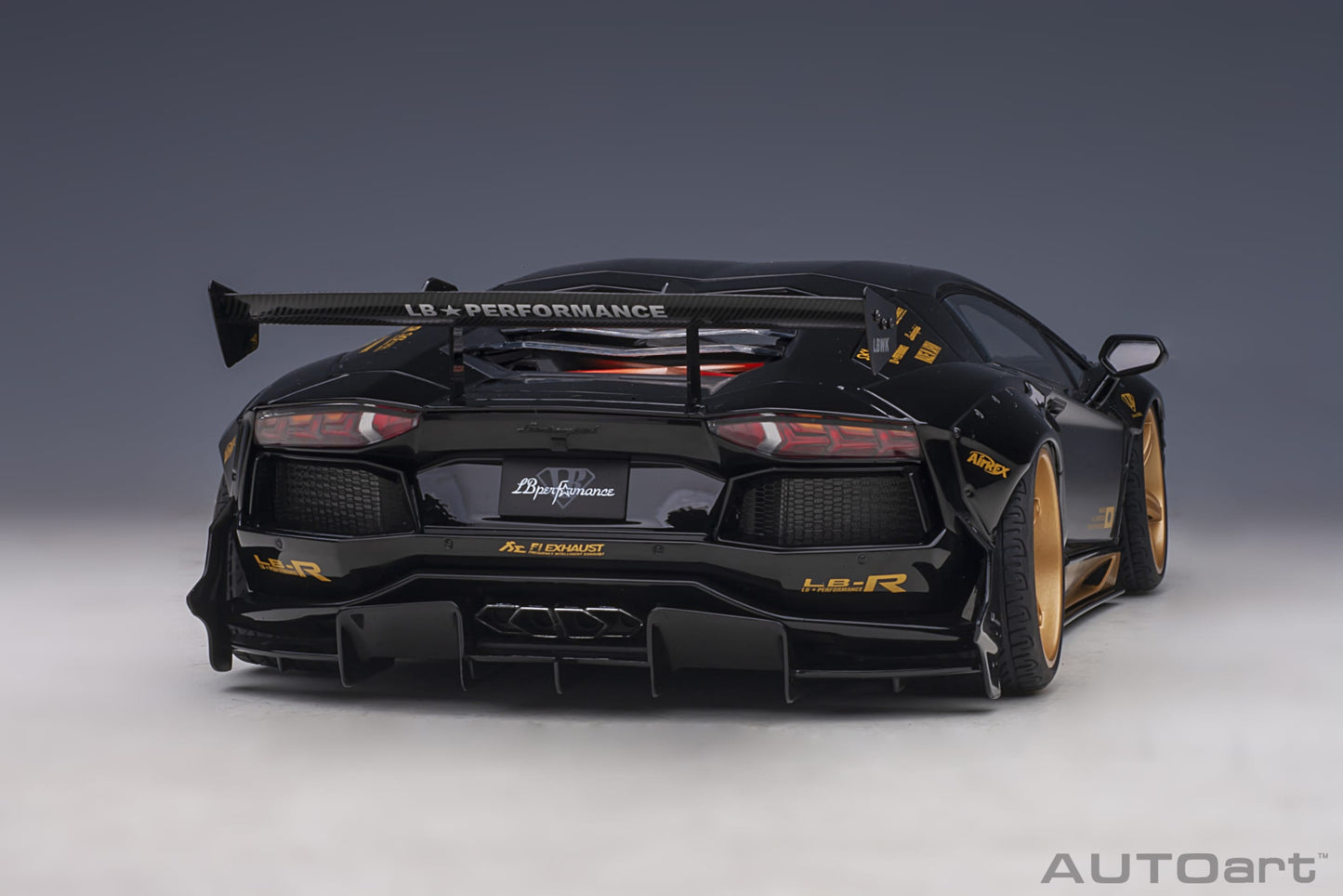 AUTOart Lamborghini Aventador Liberty Walk LB-Works, Limited Edition, Black w/ Gold 1:18