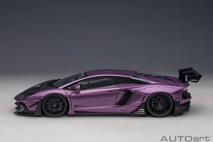 AUTOart Lamborghini Aventador Liberty Walk LB-Works, Limited Edition, Viola SE30 w/ Carbon Fiber Hood 1:18