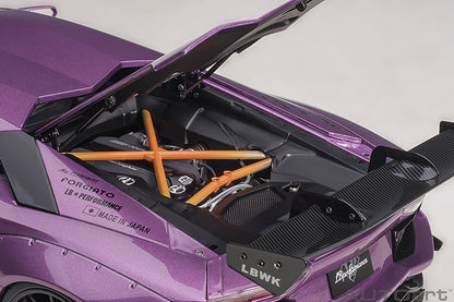 AUTOart Lamborghini Aventador Liberty Walk LB-Works, Limited Edition, Viola SE30 w/ Carbon Fiber Hood 1:18