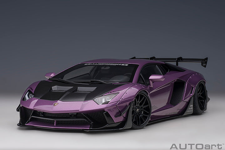 AUTOart Lamborghini Aventador Liberty Walk LB-Works, Limited Edition, Viola SE30 w/ Carbon Fiber Hood 1:18