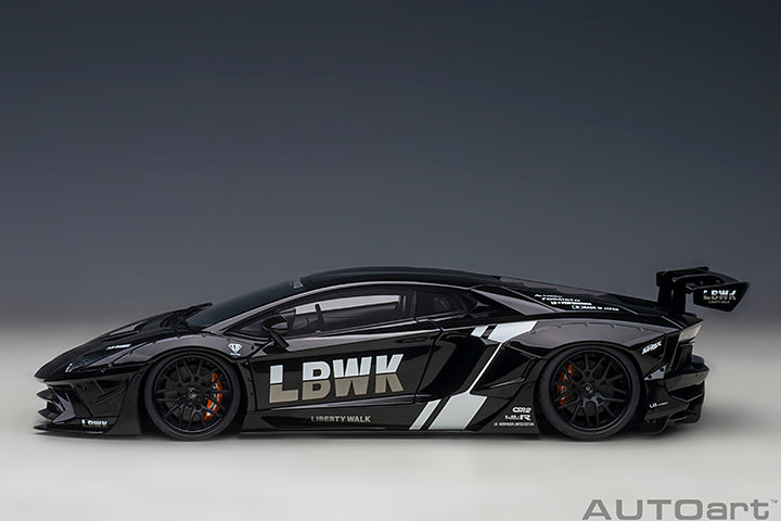 AUTOart Lamborghini Aventador Liberty Walk LB-Works, Limited Edition, LBWK Livery Black 1:18