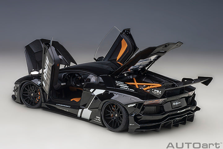 AUTOart Lamborghini Aventador Liberty Walk LB-Works, Limited Edition, LBWK Livery Black 1:18