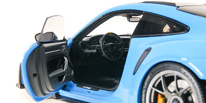 Minichamps 2022 Porsche 911 992 GT3 RS Blue w/ Weissach Package, Dark Silver Wheels  1:18 LIMITED