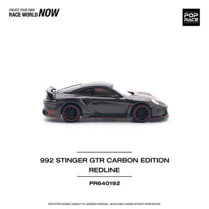 Pop Race Porsche 911 992 Stinger GTR Carbon Edition Redline 1:64