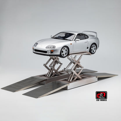 LCD Toyota Supra A80 (Silver color) *Comes with a lift!!* 1:18