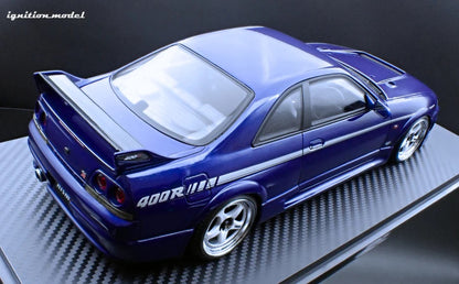 Ignition-Model Nissan Skyline GT-R 400r R33 (BCNR33) RHD Deep Marine Blue 1:18