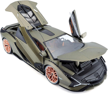 Bburago Lamborghini Sian FKP 37 Matte Green 1:18