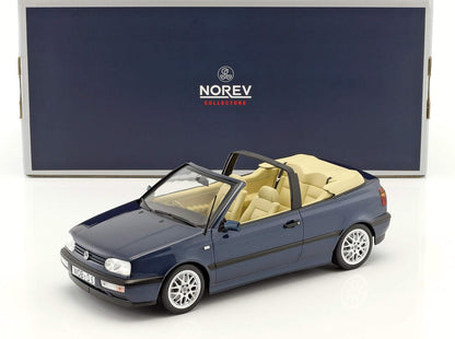 Norev 1995 VW Golf Cabriolet MK3 Dark Blue Metallic 1:18